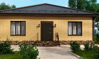 Проекты одноэтажных домов из кирпича | Строй-Мнж - Еманжелинск от 3641 рублей